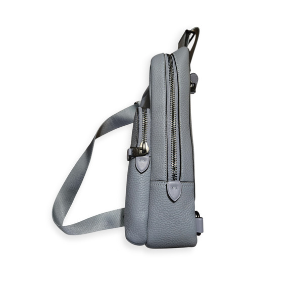 Coach C5331 Gotham Pebble Leather Gray Messenger Sling Pack Utility Backpack Bag - Picture 2 of 7